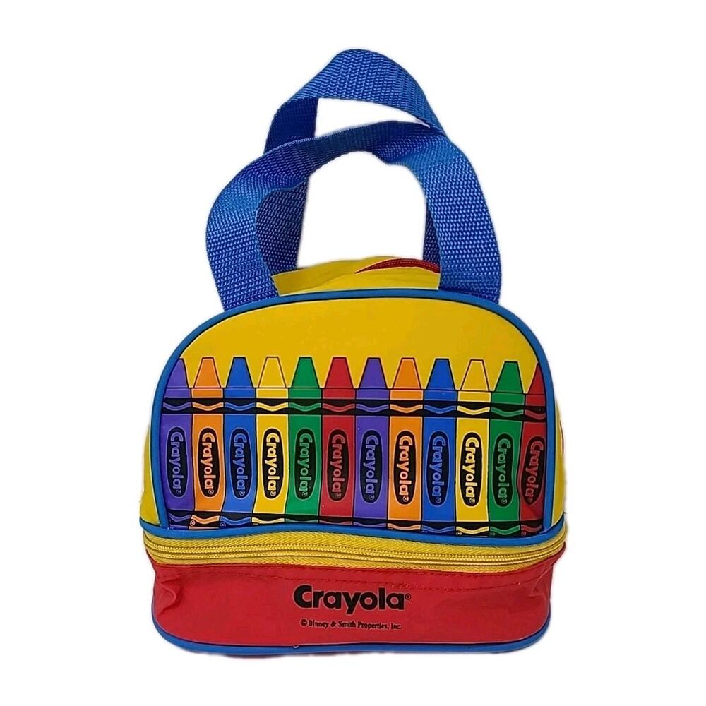 Vintage 90s Crayola Binney & Smith Lunch Art Bag Purse 8" X 6.5"